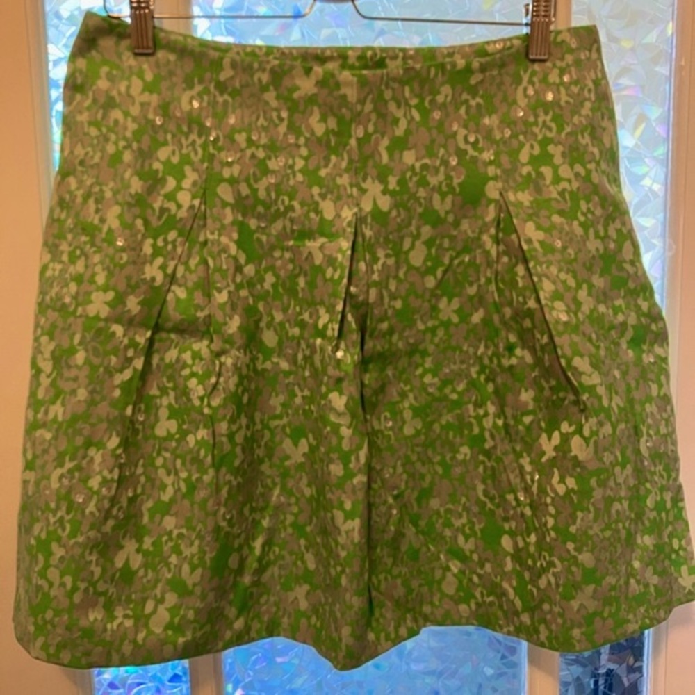 NWT New York & Co Green floral skirt Size 12